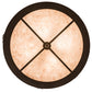 Meyda Lighting Moose at Dusk 24" 4-Light Oil Rubbed Bronze Flush Mount Light With Silver Mica Shade Glass