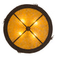 Meyda Lighting Moose at Dusk 24" 4-Light Oil Rubbed Bronze Semi-flush Mount Light With Amber Mica Shade Glass