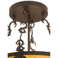 Meyda Lighting Moose at Dusk 24" 4-Light Oil Rubbed Bronze Semi-flush Mount Light With Amber Mica Shade Glass