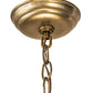Meyda Lighting Moose at Dusk 26" 4-Light Brass Tint Inverted Pendant Light With Silver Mica Shade Glass