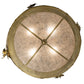 Meyda Lighting Moose at Dusk 26" 4-Light Brass Tint Inverted Pendant Light With Silver Mica Shade Glass