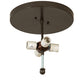 Meyda Lighting Moose at Dusk 26" 4-Light Timeless Bronze Flush Mount Light With Silver Mica Shade Glass