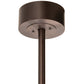 Meyda Lighting Moose at Dusk 45" 12-Light Mahogany Bronze Chandelier With Amber Mica Shade Glass and Fan