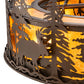 Meyda Lighting Moose at Dusk 45" 12-Light Mahogany Bronze Chandelier With Amber Mica Shade Glass and Fan