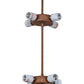 Meyda Lighting Moose at Dusk 49" 8-Light Rust Pendant Light With White Amber Mica Shade Glass