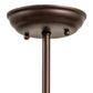 Meyda Lighting Moose at Dusk 8" Mahogany Bronze Mini Pendant Light With Beige Art Shade Glass