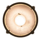 Meyda Lighting Moose at Dusk 8" Mahogany Bronze Mini Pendant Light With Beige Art Shade Glass