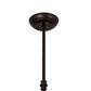 Meyda Lighting Moose at Dusk 8" Mahogany Bronze Mini Pendant Light With Beige Shade Glass