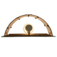 Meyda Lighting Moose at Lake 12" Antique Copper Wall Sconce With Silver Mica Shade Glass