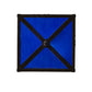 Meyda Lighting Moose at Lake 15" 2-Light Oil Rubbed Bronze Flush Mount Light With Light Blue & Dark Blue Art Shade Glass