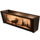 Meyda Lighting Moose at Lake 16" 2-Light Oil Rubbed Bronze Vanity Light With Silver Mica Shade Glass