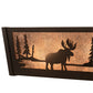 Meyda Lighting Moose at Lake 16" 2-Light Oil Rubbed Bronze Vanity Light With Silver Mica Shade Glass