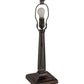 Meyda Lighting Moose at Lake 22" Craftsman Brown Table Lamp With Multi-Colored Shade Glass