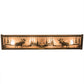 Meyda Lighting Moose at Lake 24" 4-Light Antique Copper Vanity Light With Silver Mica Shade Glass