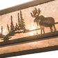 Meyda Lighting Moose at Lake 24" 4-Light Antique Copper Vanity Light With Silver Mica Shade Glass