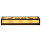 Meyda Lighting Moose at Lake 24" 4-Light Mahogany Bronze Vanity Light With Beige Art Shade Glass