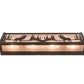 Meyda Lighting Moose at Lake 24" 4-Light Oil Rubbed Bronze Vanity Light With Silver Mica Shade Glass