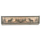 Meyda Lighting Moose at Lake 24" 4-Light Timeless Bronze Vanity Light With Silver Mica Shade Glass