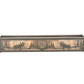 Meyda Lighting Moose at Lake 24" 4-Light Timeless Bronze Vanity Light With Silver Mica Shade Glass