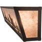 Meyda Lighting Moose at Lake 31" 4-Light Craftsman Brown Vanity Light With Silver Mica Shade Glass