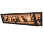 Meyda Lighting Moose at Lake 36" 6-Light Antique Copper Vanity Light With Silver Mica Shade Glass