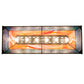 Meyda Lighting Moose at Lake 48" 6-Light Textured Black Island Pendant Light With Orange & Blue Green Art Shade Glass