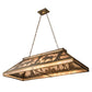 Meyda Lighting Moose at Lake 48" 7-Light Antique Copper Island Pendant Light With Silver Mica Shade Glass