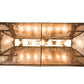 Meyda Lighting Moose at Lake 48" 7-Light Antique Copper Island Pendant Light With Silver Mica Shade Glass