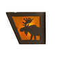 Meyda Lighting Moose at Lake 48" 8-Light Oil Rubbed Bronze Vanity Light With Amber Mica Shade Glass