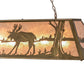 Meyda Lighting Moose at Lake 48" 9-Light Antique Copper Island Pendant Light With Silver Mica Shade Glass