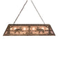 Meyda Lighting Moose at Lake 60" 9-Light Antique Copper Pendant Light With Silver Mica Shade Glass