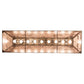 Meyda Lighting Moose at Lake 60" 9-Light Antique Copper Pendant Light With Silver Mica Shade Glass