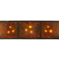 Meyda Lighting Moose at Lake 61" 9-Light Antique Copper Island Pendant Light With Amber Mica Shade Glass