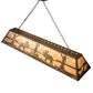 Meyda Lighting Moose at Lake 72" 11-Light Antique Copper Island Pendant Light With Silver Shade Glass