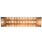 Meyda Lighting Moose at Lake 72" 11-Light Antique Copper Island Pendant Light With Silver Shade Glass