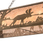 Meyda Lighting Moose at Lake 72" 11-Light Antique Copper Island Pendant Light With Silver Shade Glass