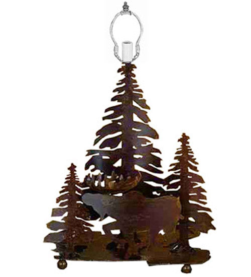 Meyda Lighting Moose on the Loose 14" Rust Table Lamp Base