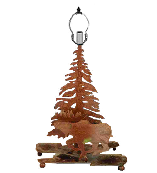 Meyda Lighting Moose on the Loose 21" 2-Light Rust Table Lamp Base