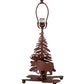 Meyda Lighting Moose on the Loose 21" 2-Light Rust Table Lamp With Beige Iridescent Shade Glass