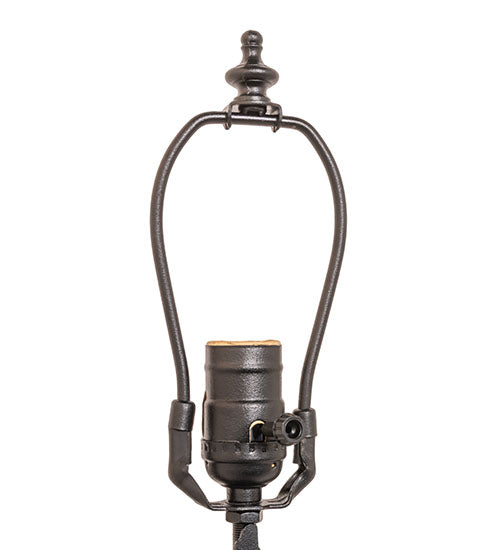 Meyda Lighting Moose on the Loose 21" 2-Light Textured Black Table Lamp Base With Lighted Base