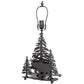 Meyda Lighting Moose on the Loose 21" 2-Light Textured Black Table Lamp Base With Lighted Base