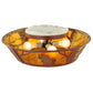 Meyda Lighting Moose on the Loose 22" 4-Light Rust Flush Mount Light With Amber Mica Shade Glass