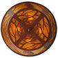 Meyda Lighting Moose on the Loose 22" 4-Light Rust Flush Mount Light With Amber Mica Shade Glass