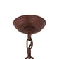 Meyda Lighting Moose on the Loose 32" 4-Light Rust Pendant Light With Amber Mica Shade Glass
