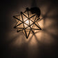 Meyda Lighting Moravian Star 10" Craftsman Brown Wall Sconce With Clear Ripple Shade Glass