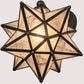 Meyda Lighting Moravian Star 10" Craftsman Brown Wall Sconce With Clear Ripple Shade Glass