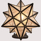 Meyda Lighting Moravian Star 10" Craftsman Brown Wall Sconce With Clear Ripple Shade Glass