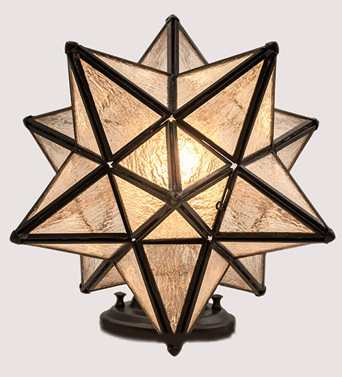 Meyda Lighting Moravian Star 10" Craftsman Brown Wall Sconce With Clear Ripple Shade Glass