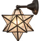 Meyda Lighting Moravian Star 10" Craftsman Brown Wall Sconce With Clear Ripple Shade Glass