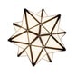 Meyda Lighting Moravian Star 11" Craftsman Brown Flush Mount Light With White Art Shade Glass